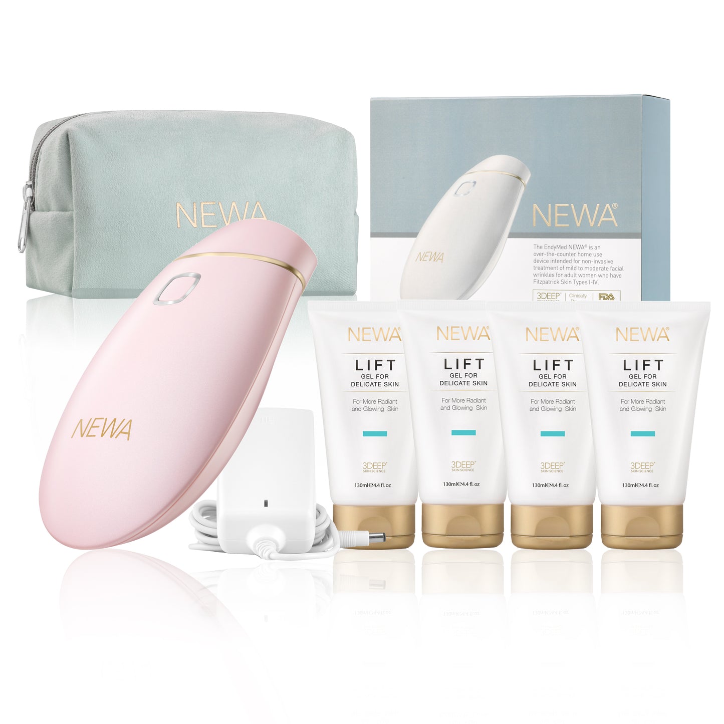 NEWA face lifting skin wrinkles reduction device advance kit pink