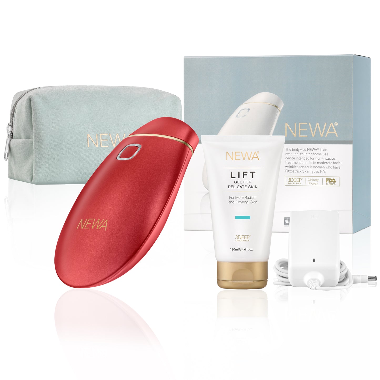 NEWA face lifting skin wrinkles reduction device red